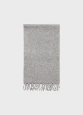 Cashmere Woven Scarf in Grey Melange