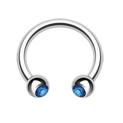 Classic Gem Circular Barbell Body Jewellery