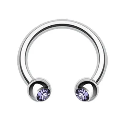 Classic Gem Circular Barbell Body Jewellery