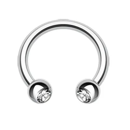 Classic Gem Circular Barbell Body Jewellery