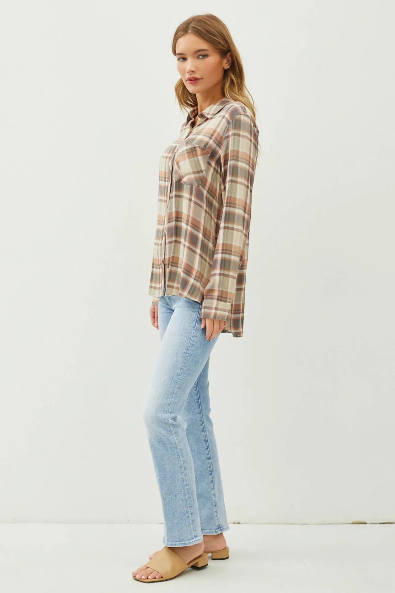 CLASSIC MULTI-BROWN RED FLANNEL SHIRT