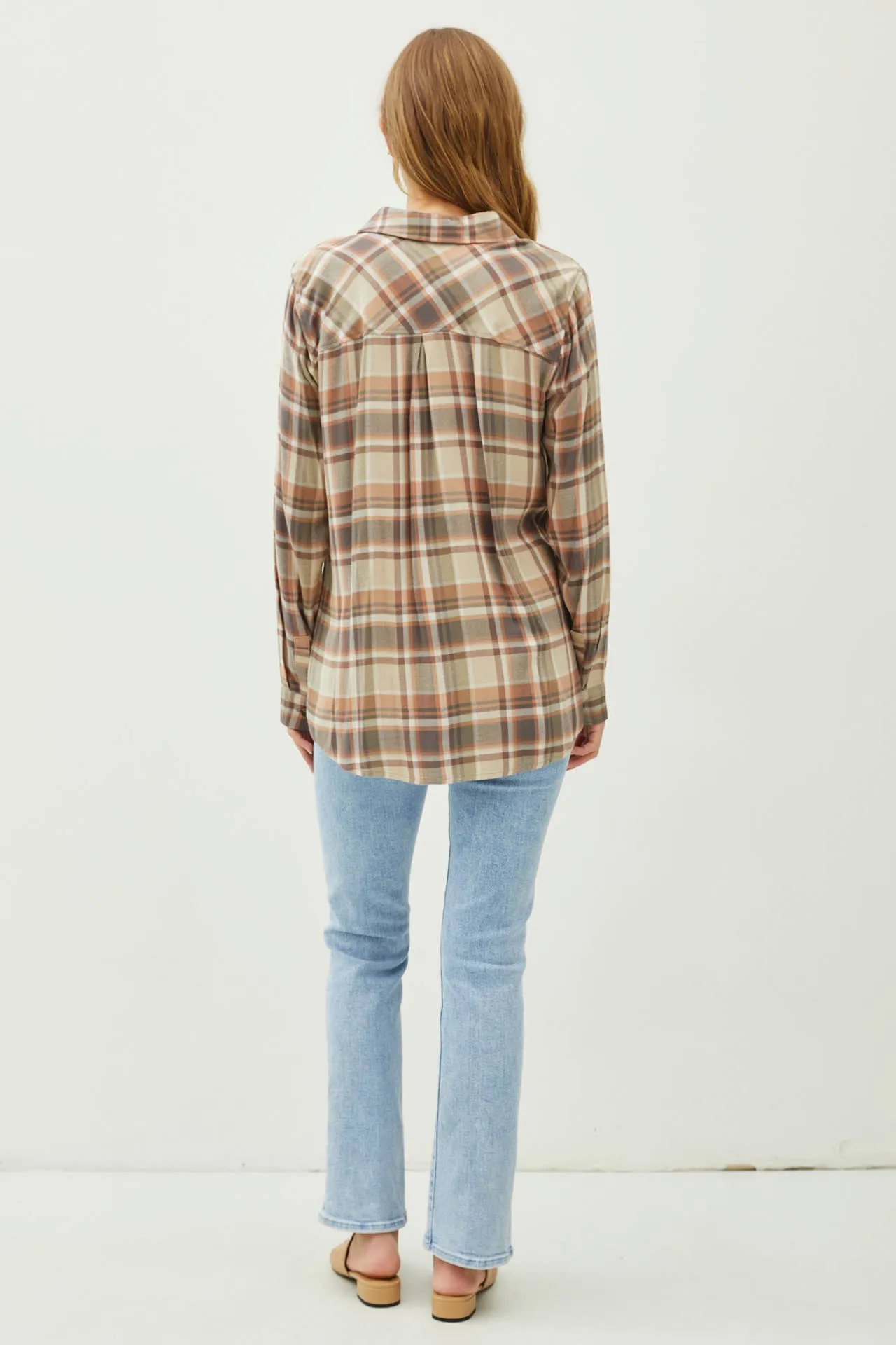 CLASSIC MULTI-BROWN RED FLANNEL SHIRT