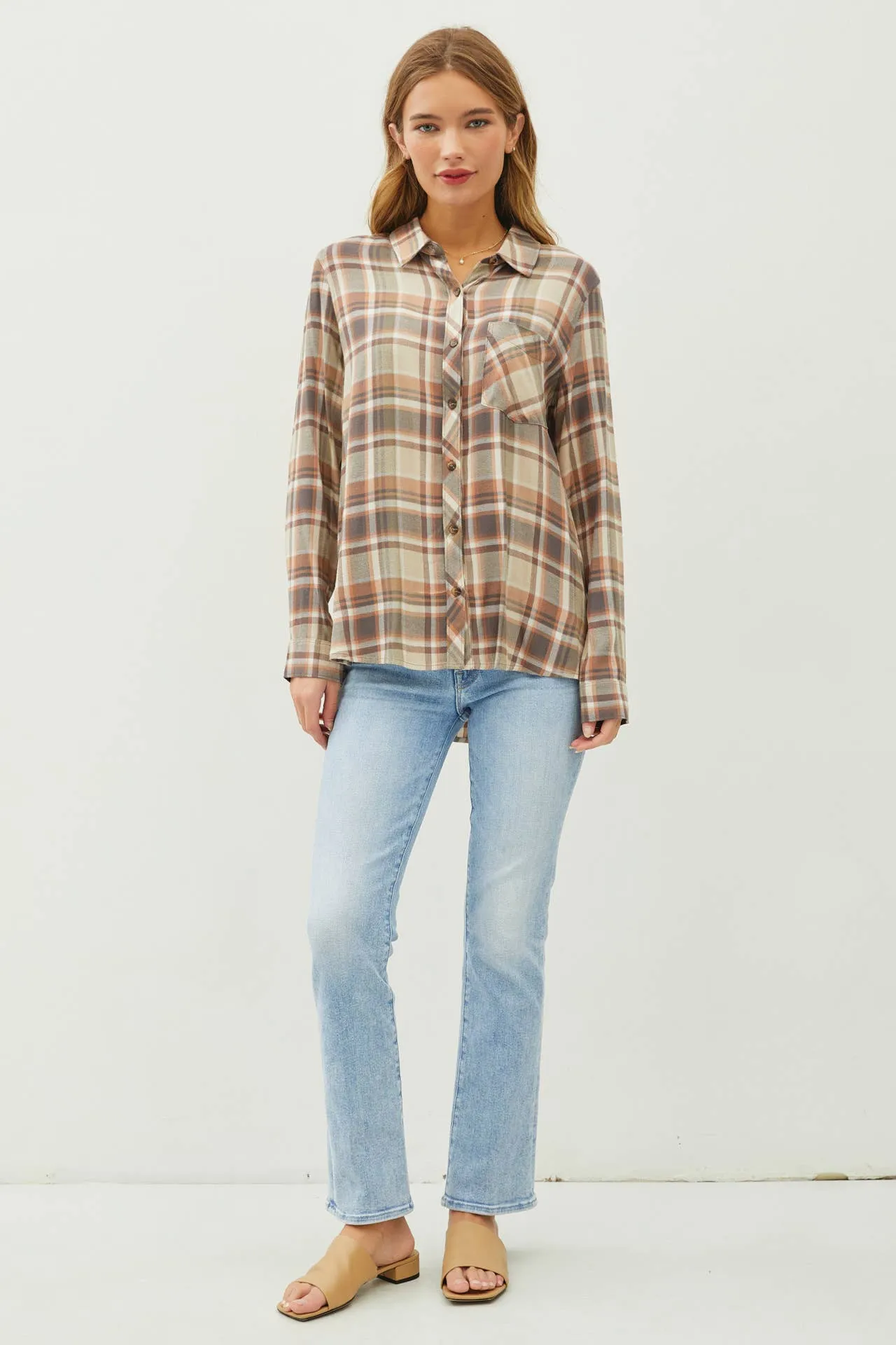 CLASSIC MULTI-BROWN RED FLANNEL SHIRT