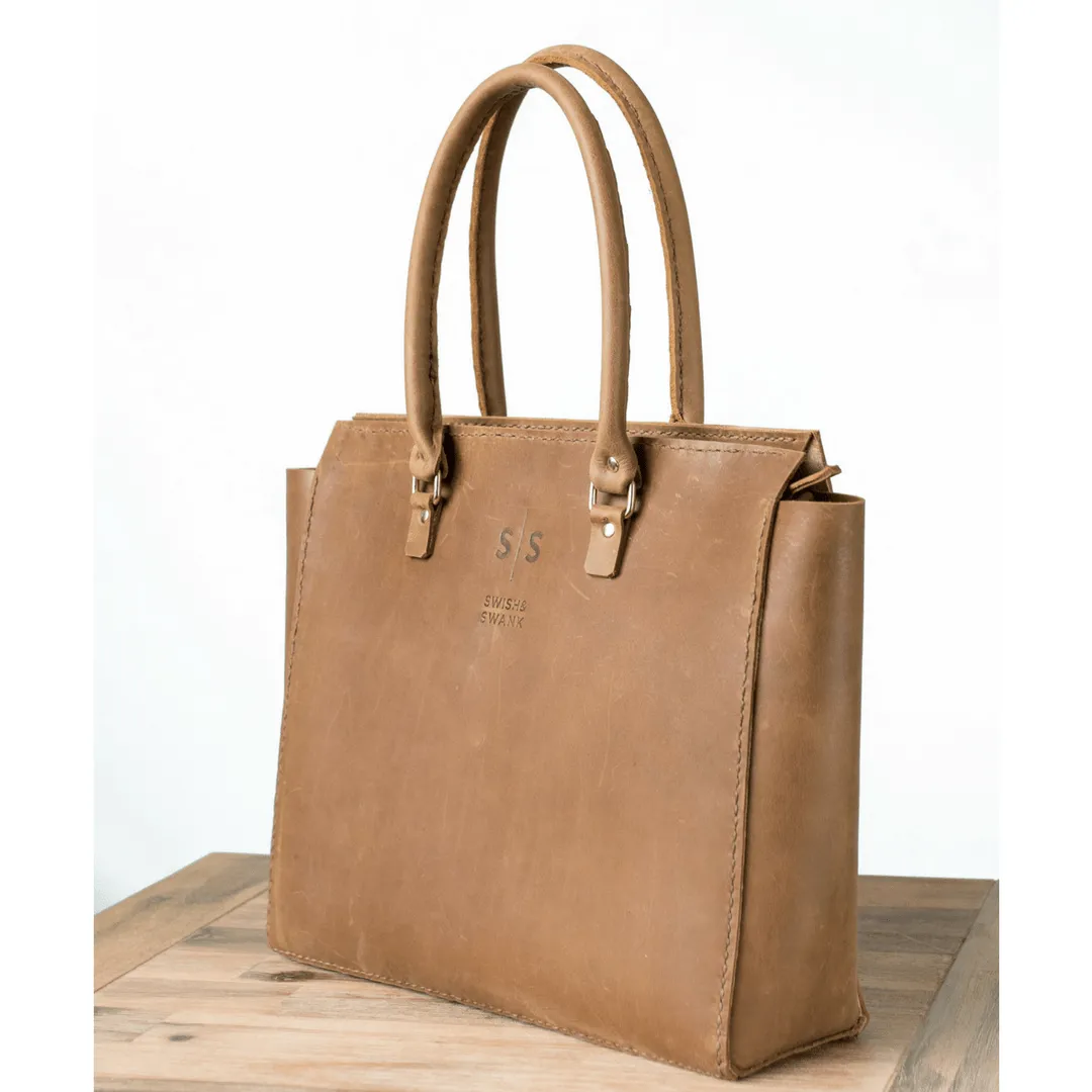 Classic Naomi Leather Handbag - Cognac Collection