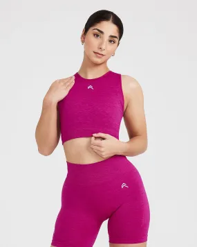 Classic Seamless 2.0 Crop Top | Fuchsia Marl