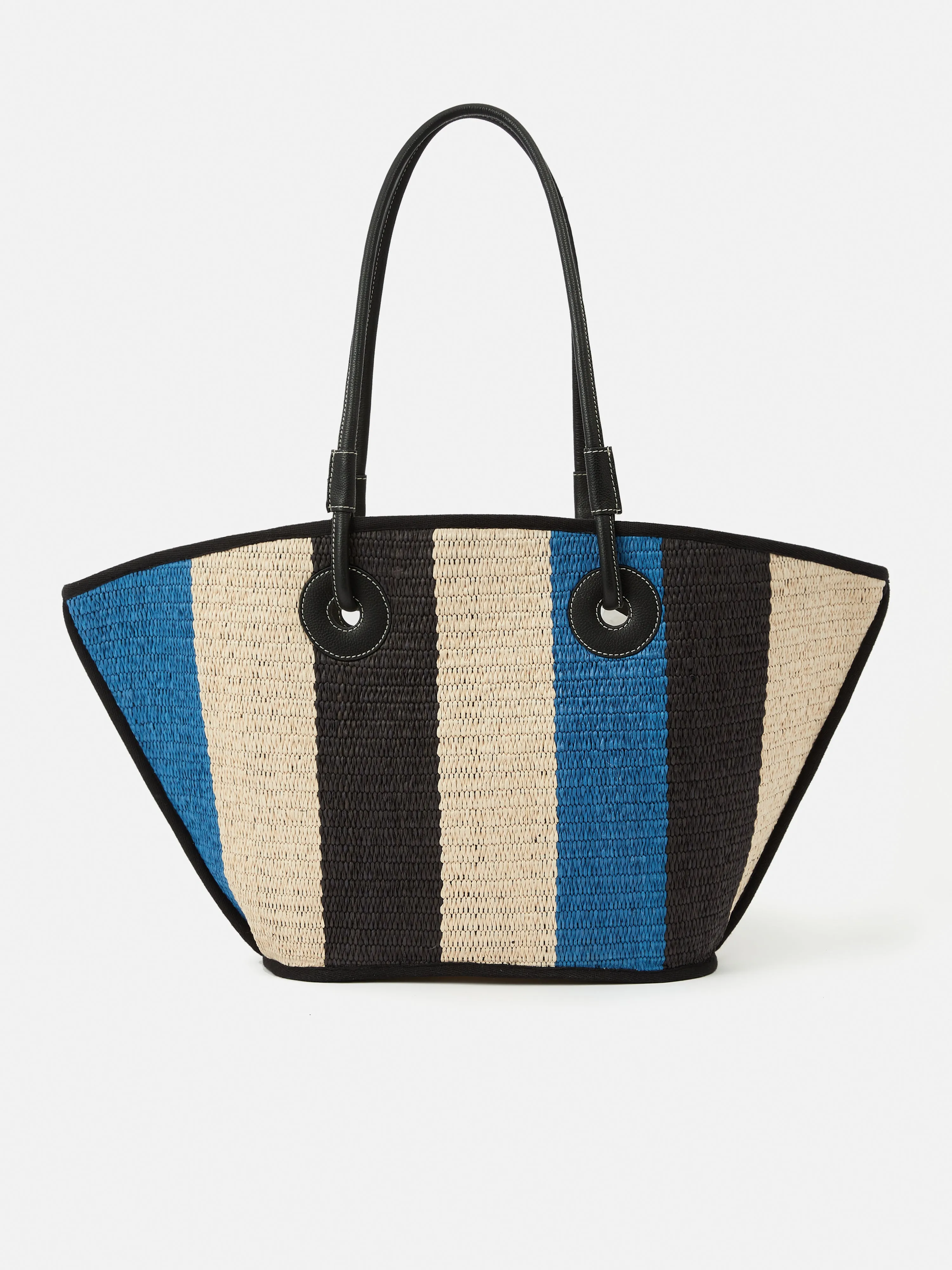 Collagerie Raffia Striped Tote | Multi