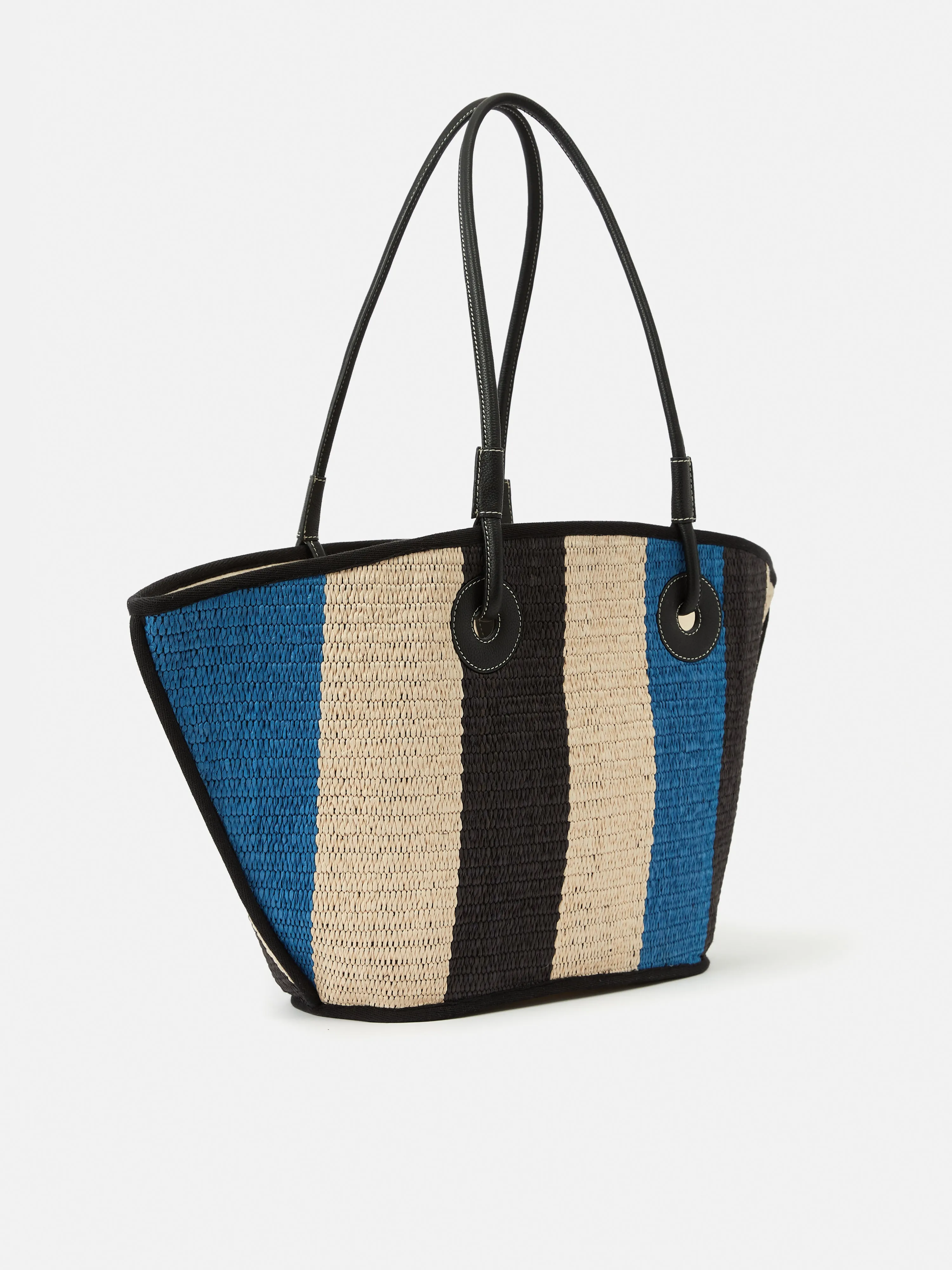 Collagerie Raffia Striped Tote | Multi