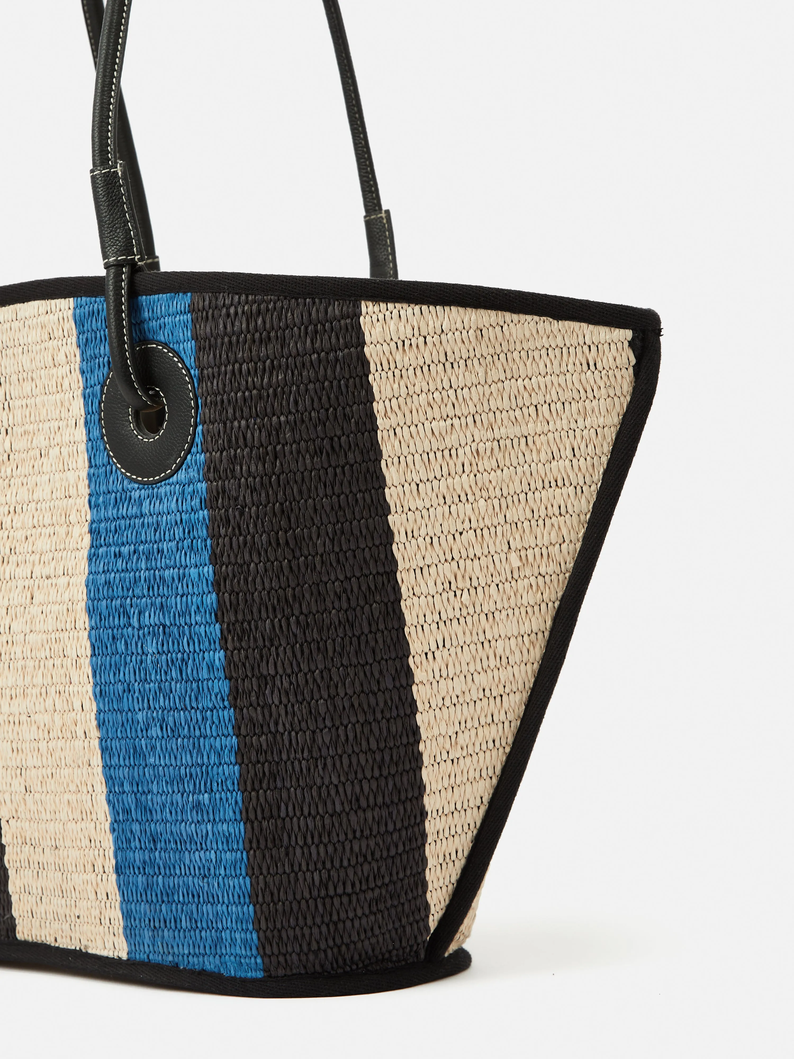 Collagerie Raffia Striped Tote | Multi