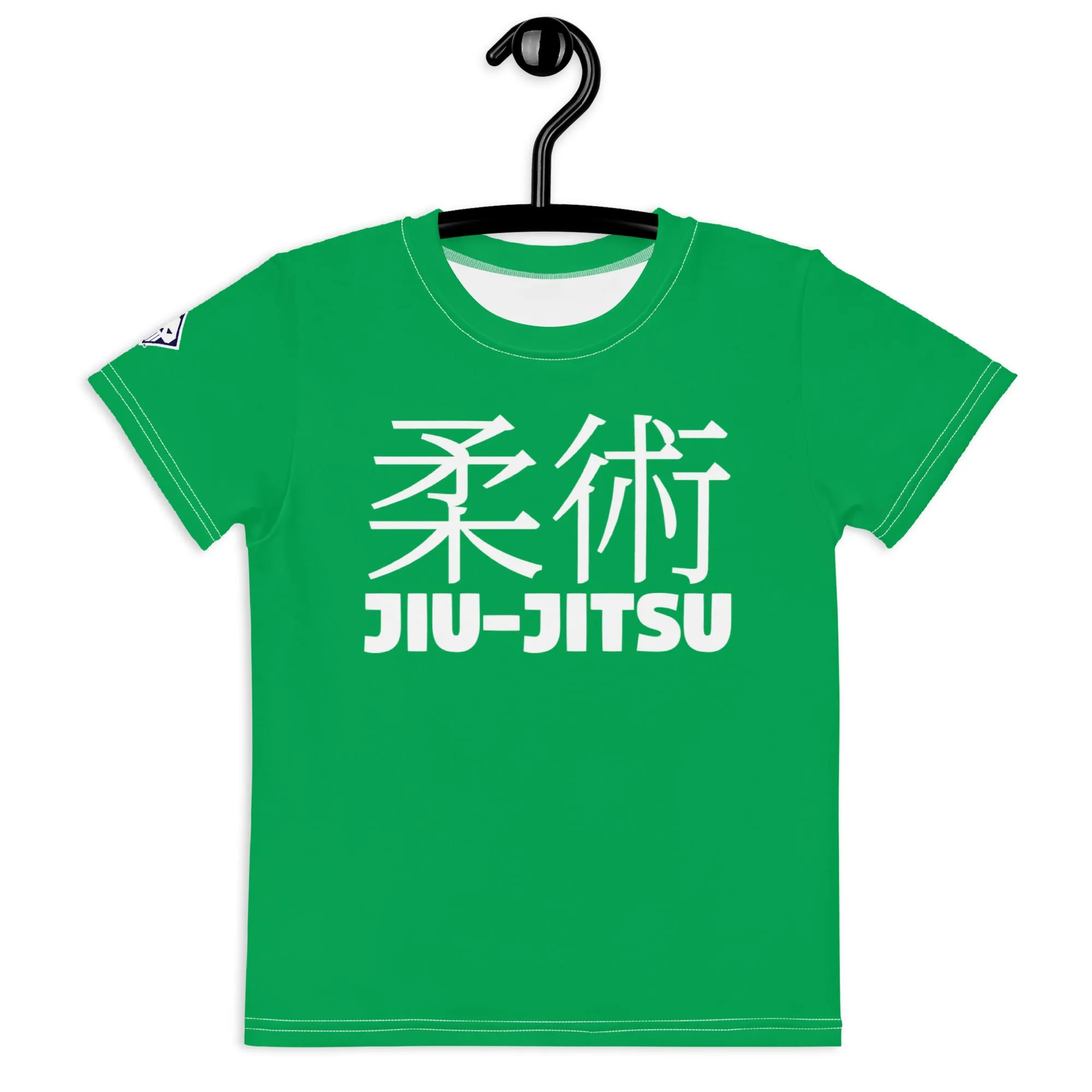 Comfortable Mobility: Girl's Short Sleeve Classic Jiu-Jitsu Rash Guard - Jade