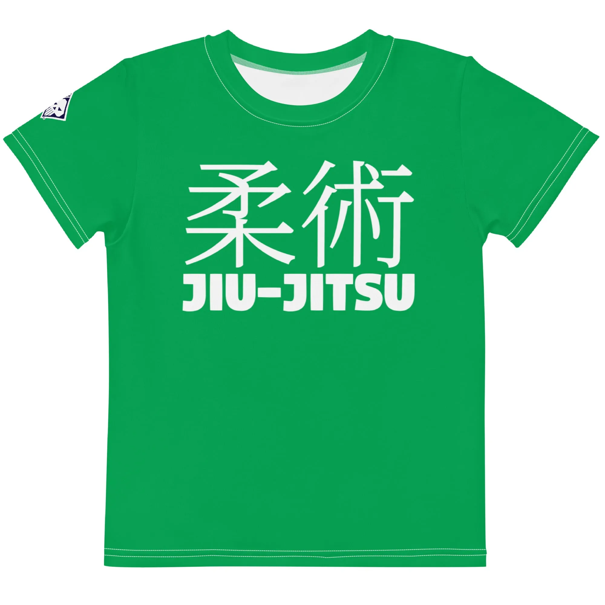 Comfortable Mobility: Girl's Short Sleeve Classic Jiu-Jitsu Rash Guard - Jade