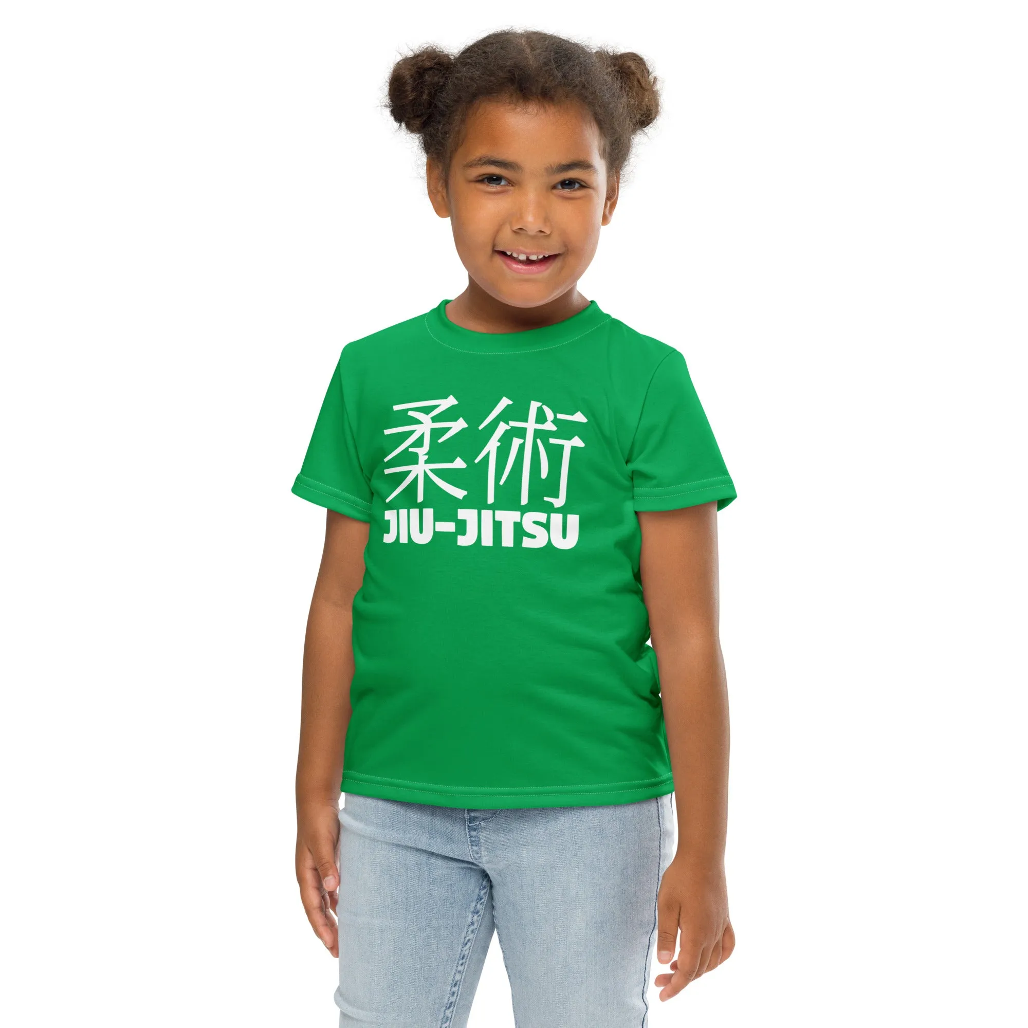 Comfortable Mobility: Girl's Short Sleeve Classic Jiu-Jitsu Rash Guard - Jade