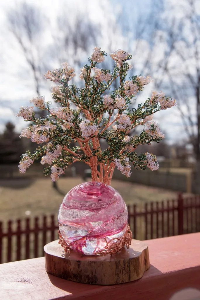 Crepe Myrtle Tree Of Life with Sparkle Orb