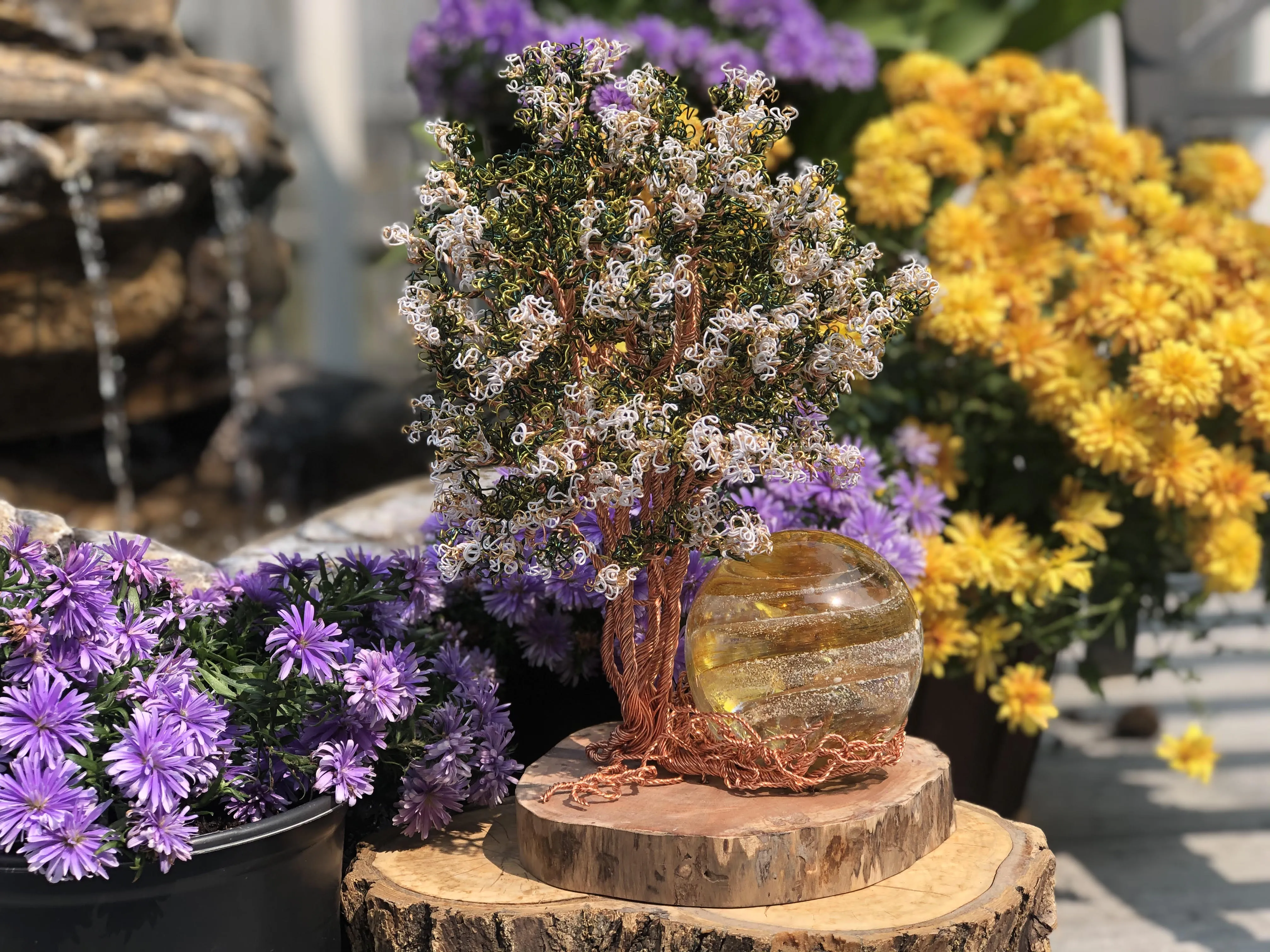 Crepe Myrtle Tree Of Life with Sparkle Orb