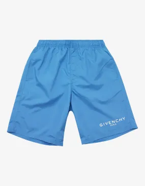 Cyan Classic Logo Long-Length Swim Shorts -