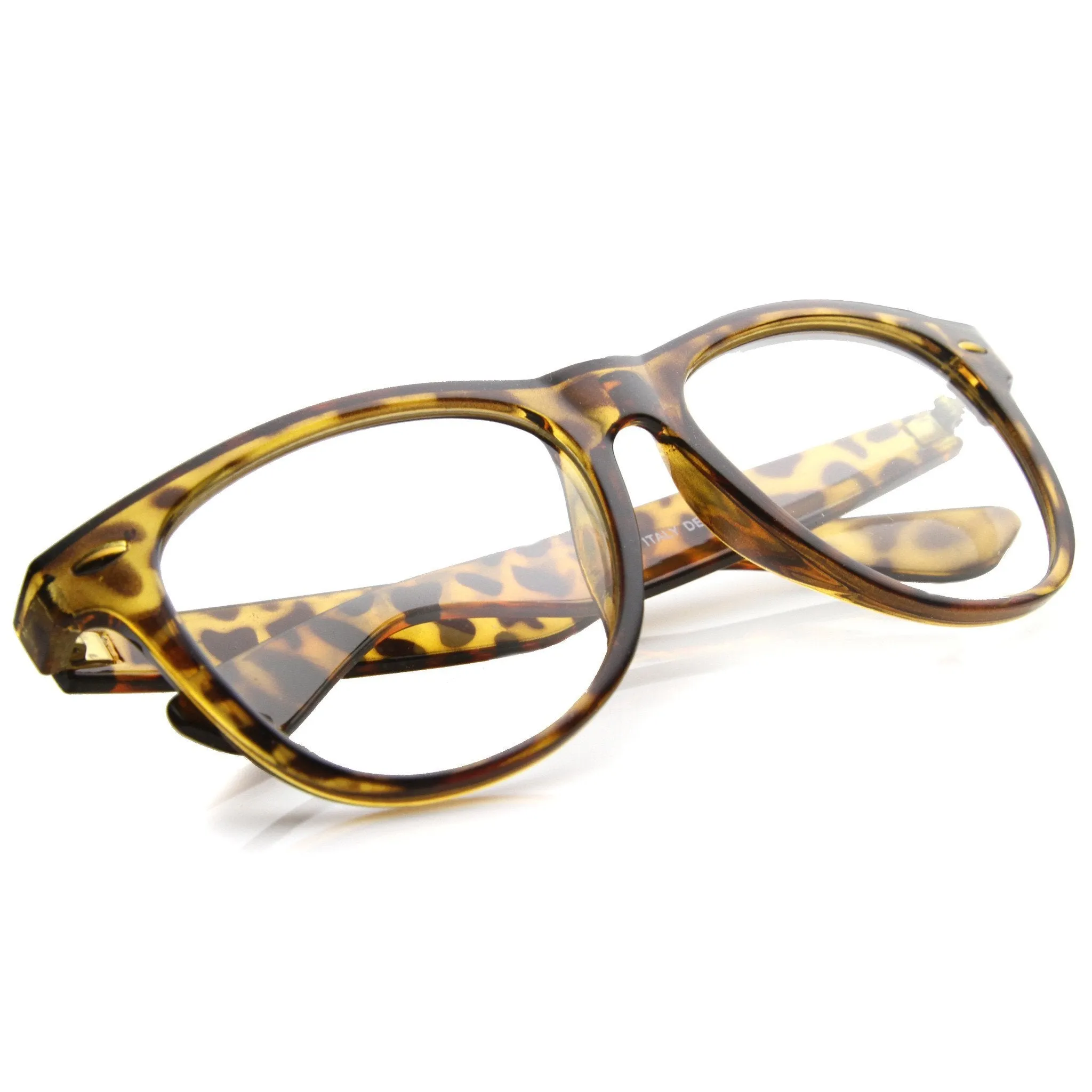 Dapper Horned Rim Large RX Clear Lens Glasses