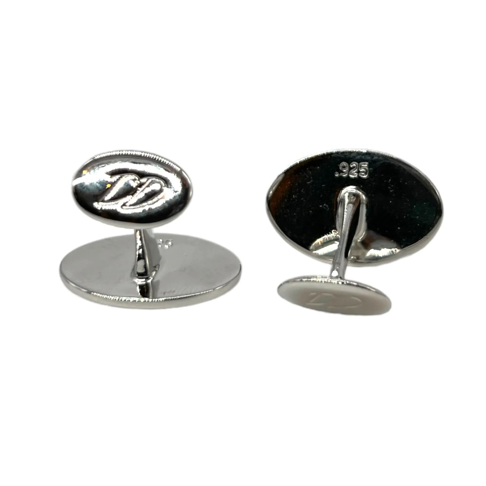 DAVID DONAHUE Sterling Oval Cufflinks - Silver