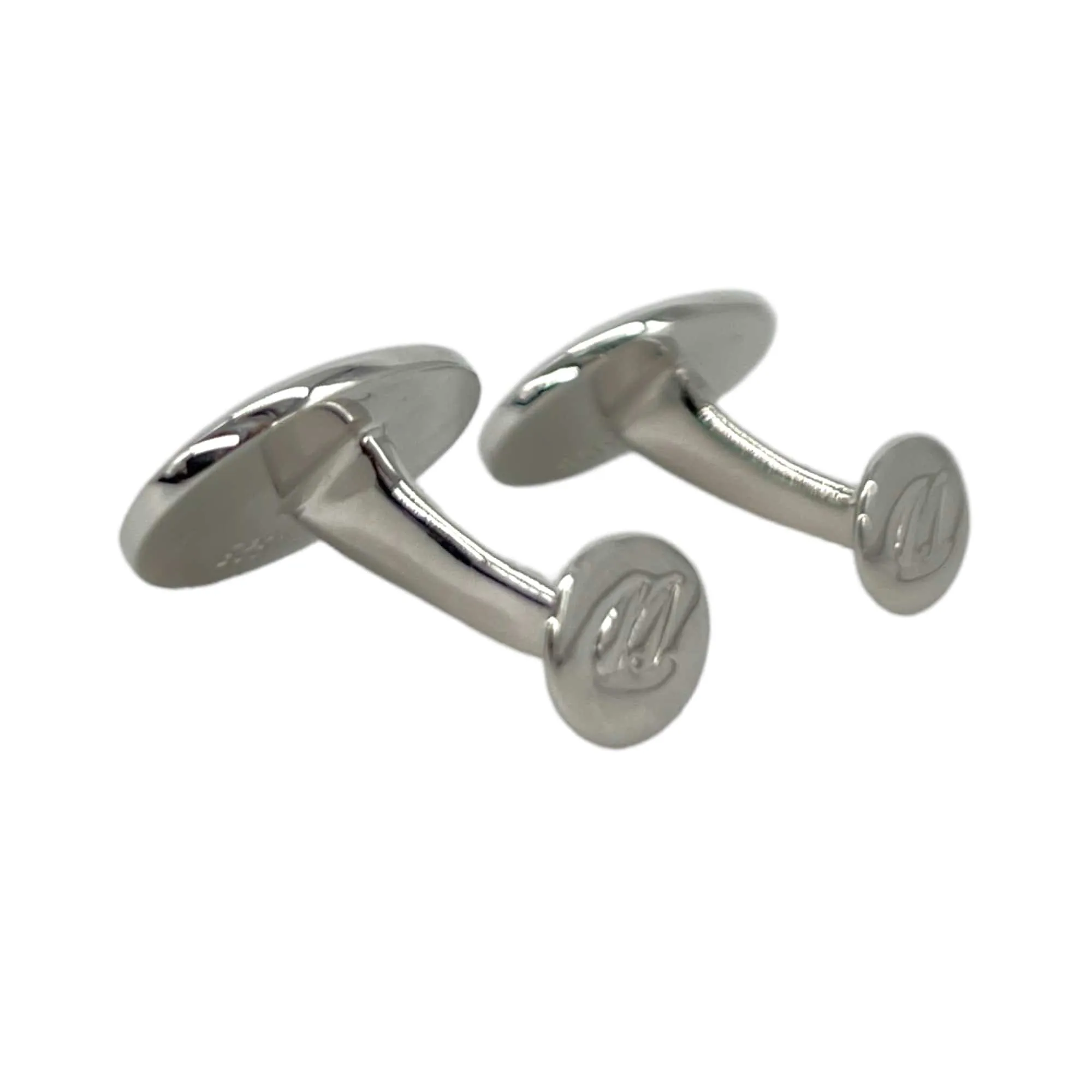 DAVID DONAHUE Sterling Oval Cufflinks - Silver