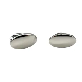 DAVID DONAHUE Sterling Oval Cufflinks - Silver