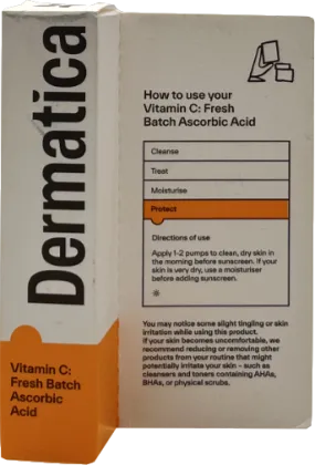 dermatica Vitamin C Fresh Batch Ascorbic Acid No Sahde 12.5ml