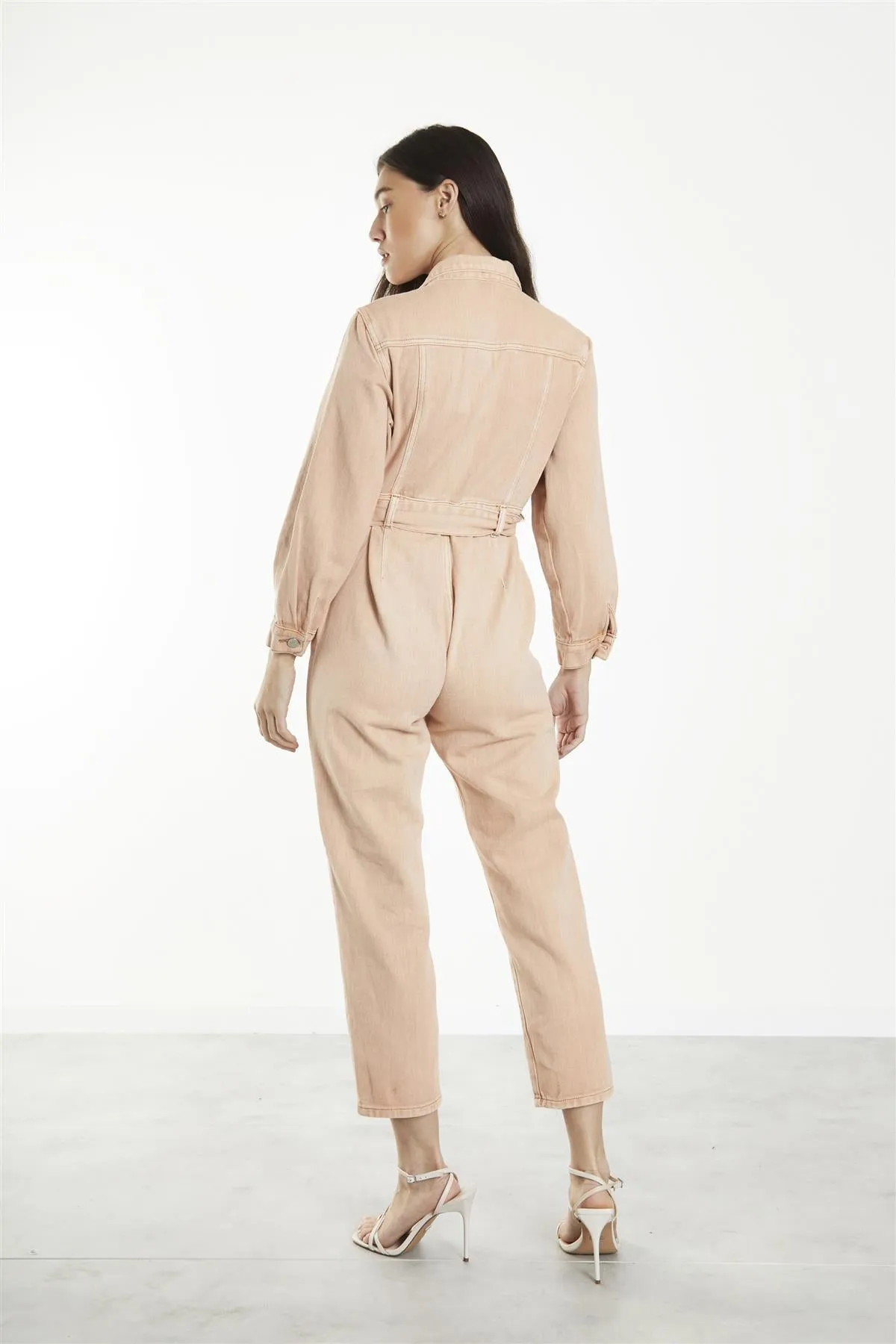 Desert-Bleach Wash Denim-Boilersuit