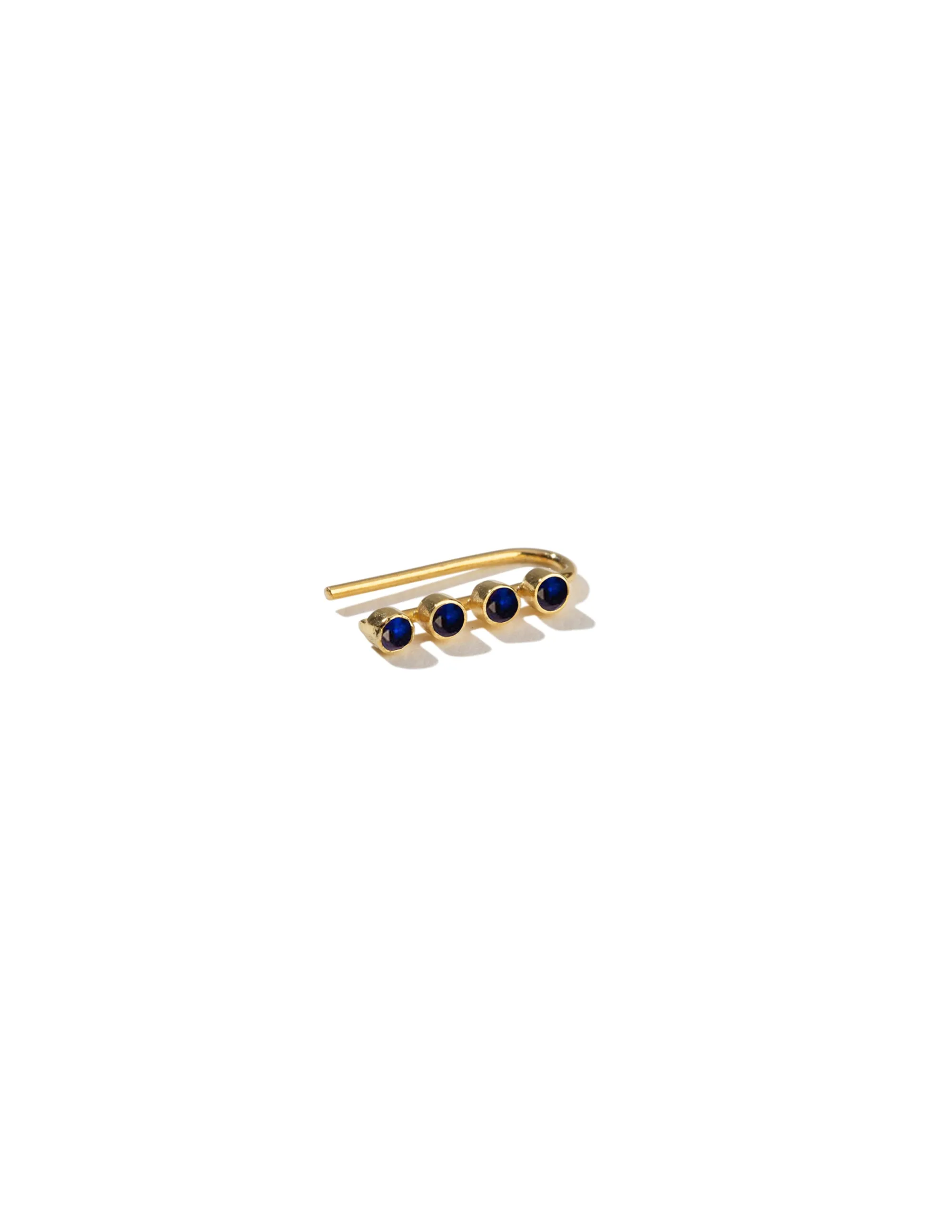 Diamants Bleu earring <br>Solid gold