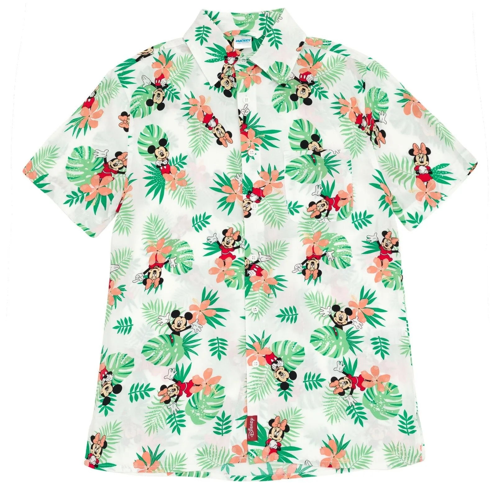 Disney Mickey Mouse Matching Family Hawaiian Button Down Dress Shirt