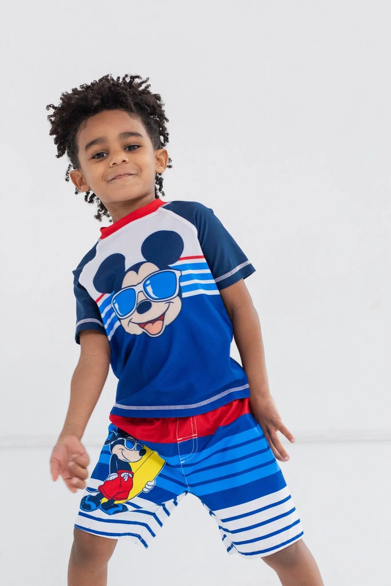 Disney Mickey Mouse Rash Guard and Swim Trunks Outfit Set