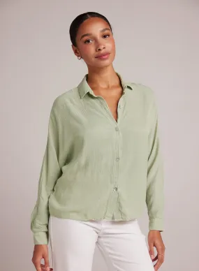 Dolman Sleeve Button Down - Coastal Sage