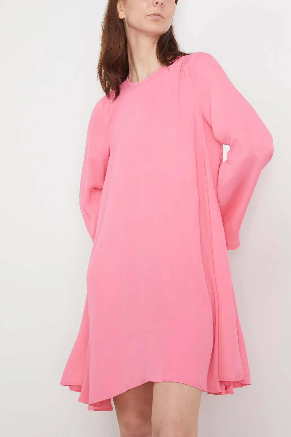 Double Georgette Long Sleeve Dress in Bubble