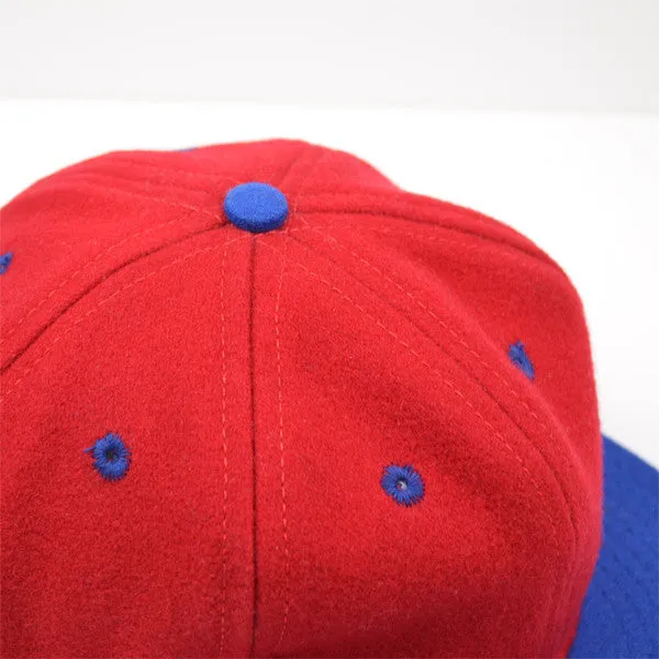 Ebbets - Ebbets Classic Cap (Fitted Wool Flannel) - Red / Blue