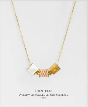 EDEN   ELIE Everyday adjustable length necklace - golden sand