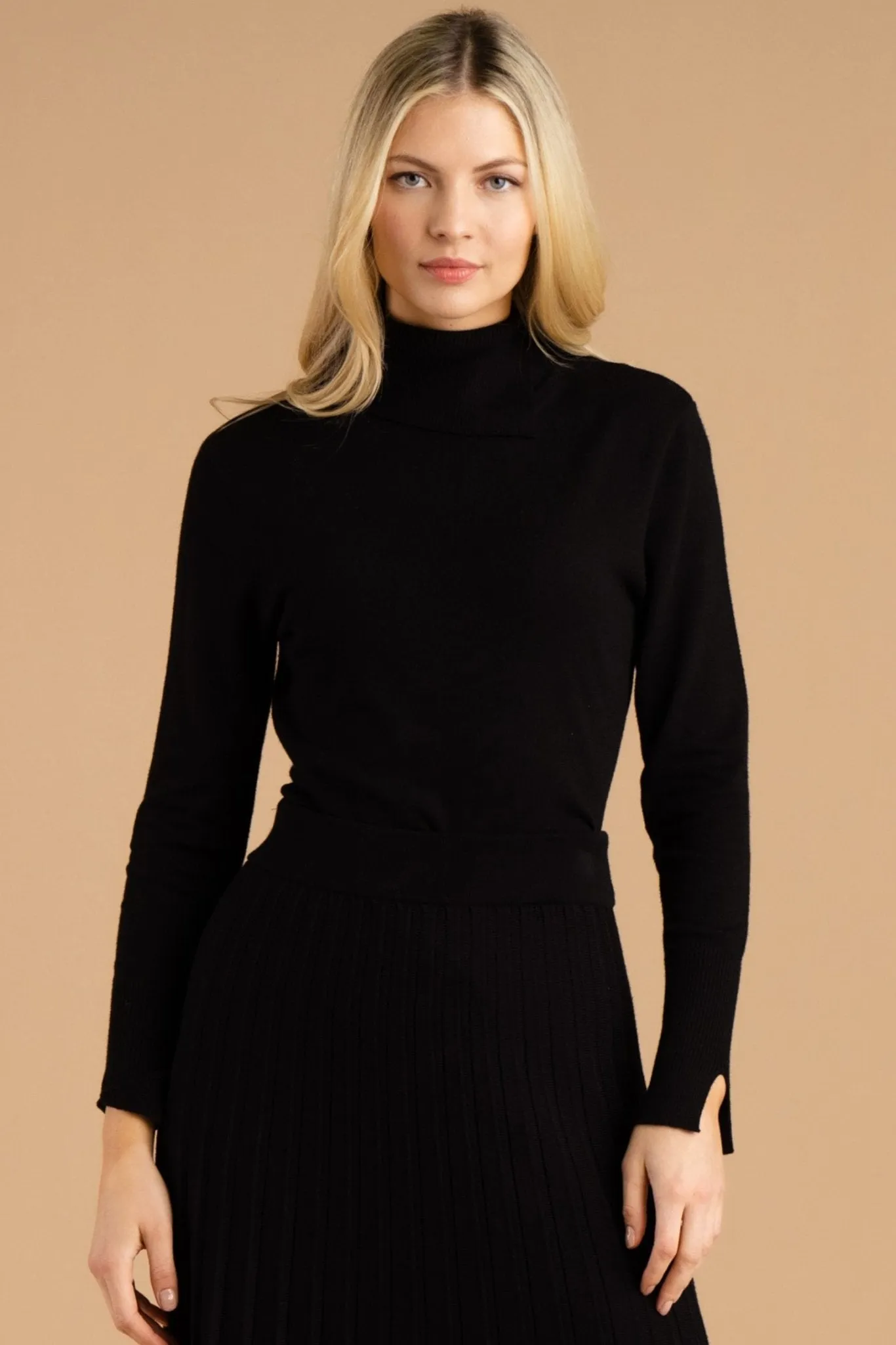 Elspeth Split Neck Turtleneck