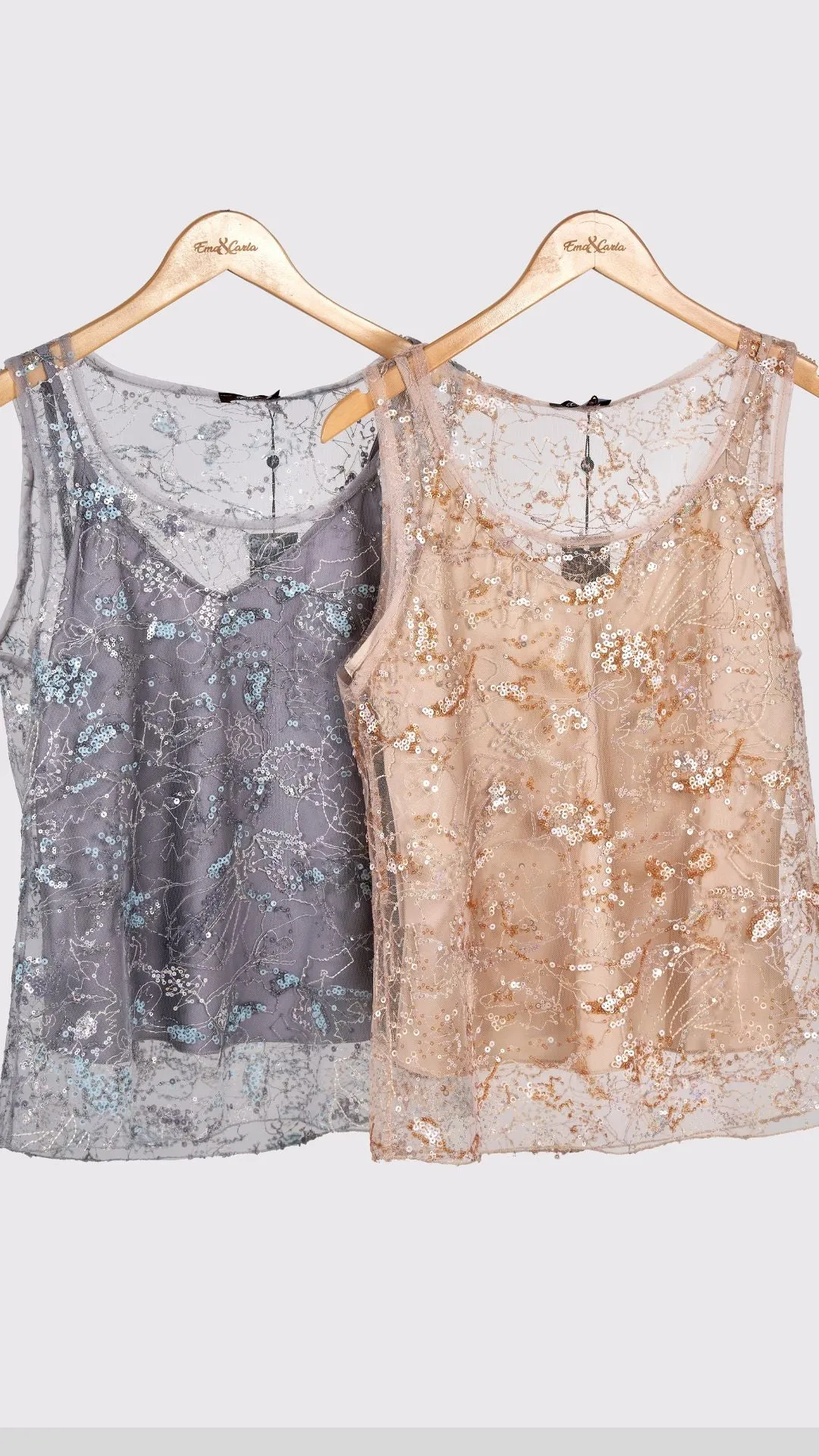 Ema&Carla - Floral Embroidered Sleeveless Top