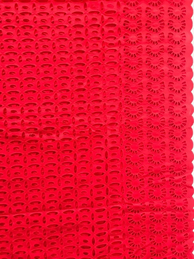 Endearing Light Red Lace Fabric