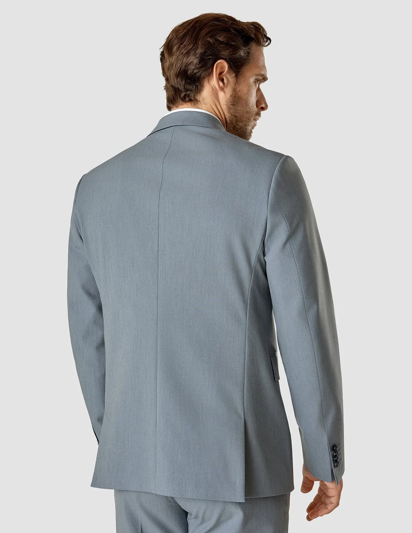 Essential Blazer Light Blue Melange Regular