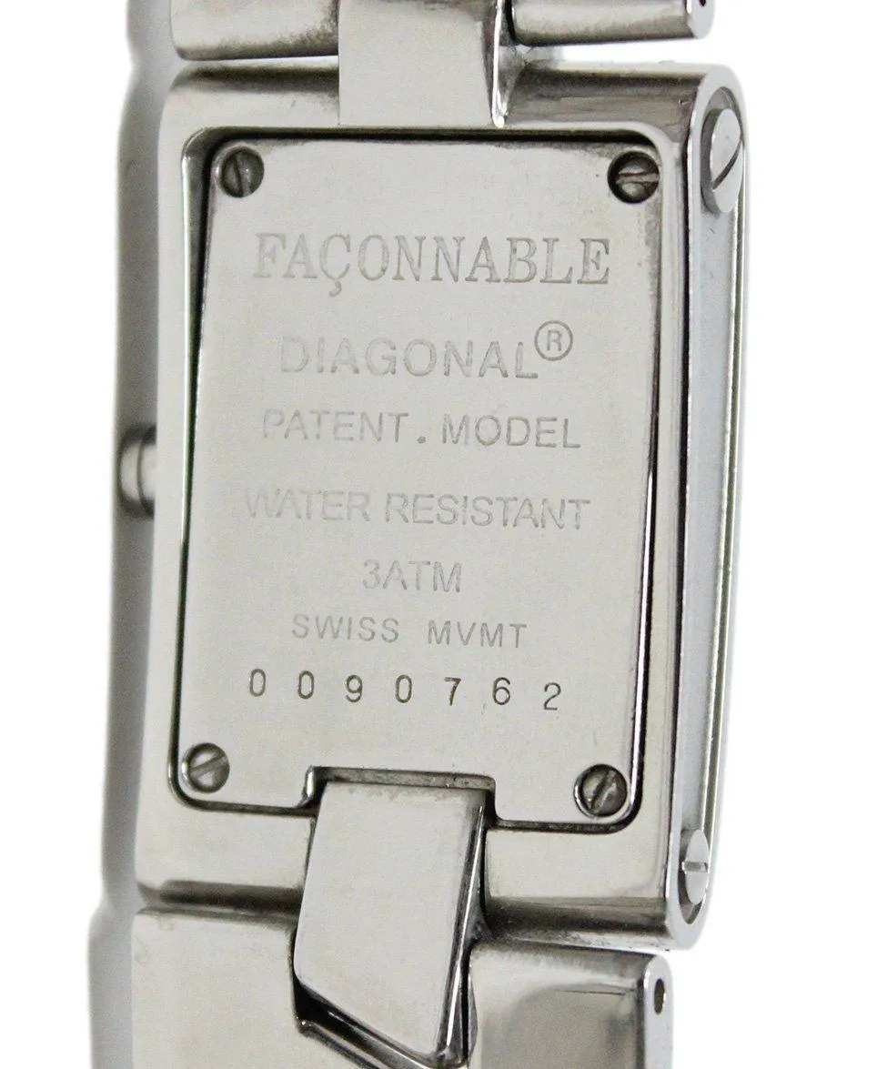 Faconnable Stainless Steel Watch w/ Diamonds