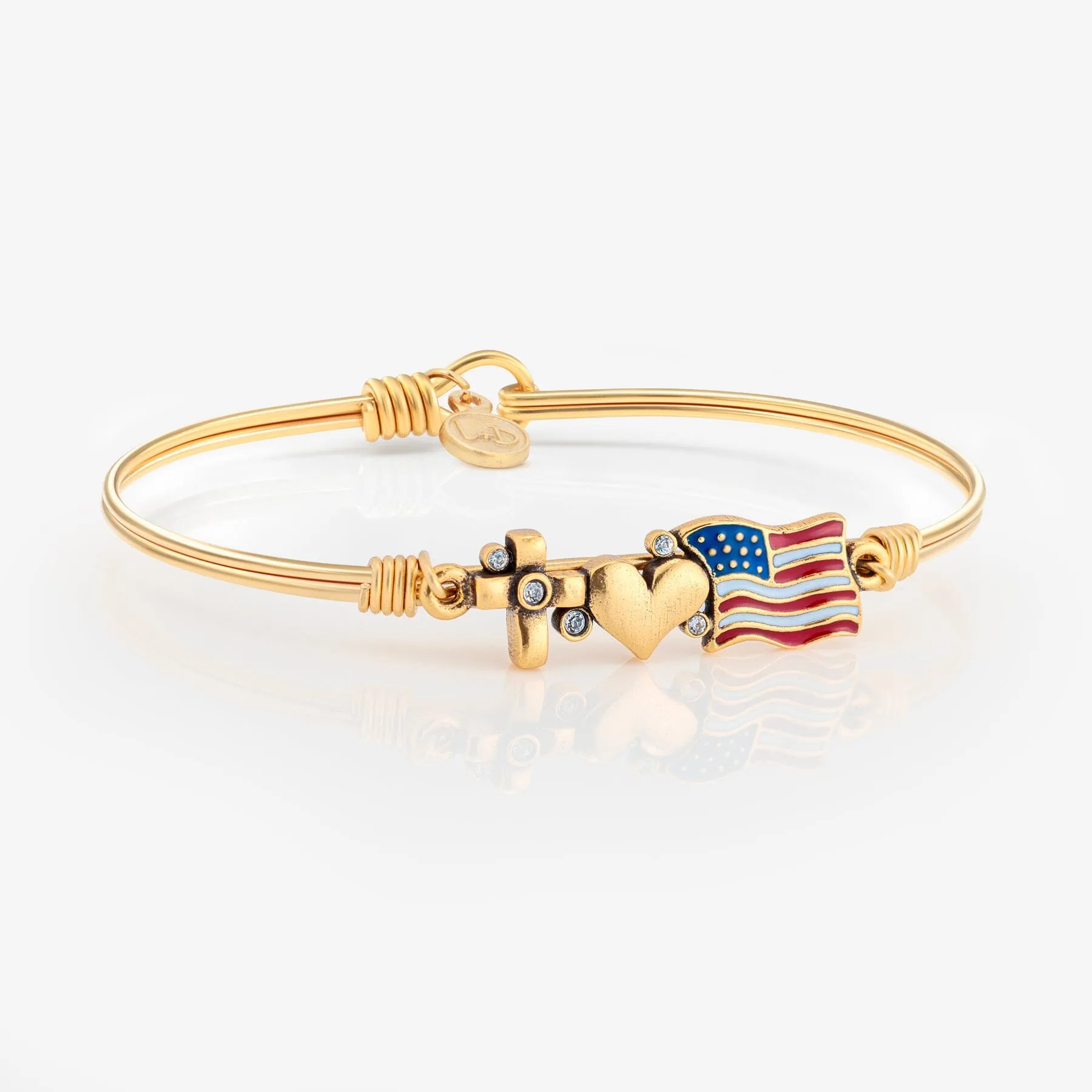 Faith, Love, & Country Bangle Bracelet