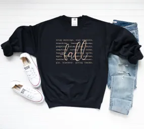 Fall Words Cozy Crew Neck Sweater