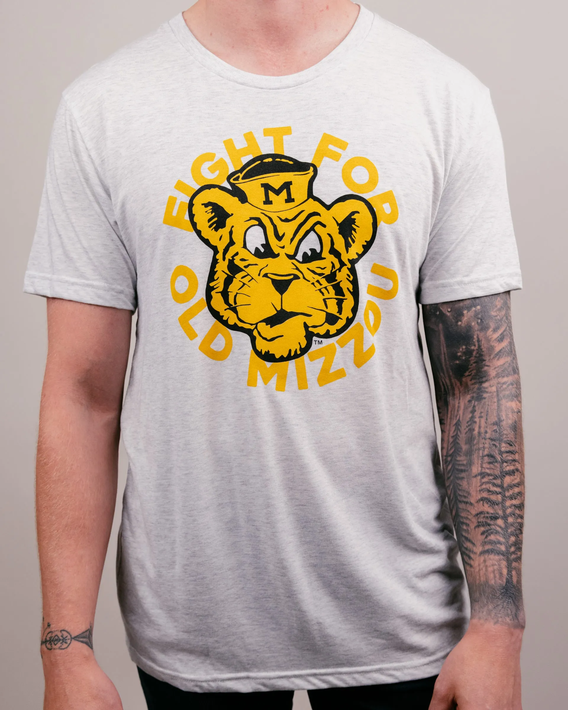 Fight for Old MU Sailor Tiger Ash Grey T-Shirt