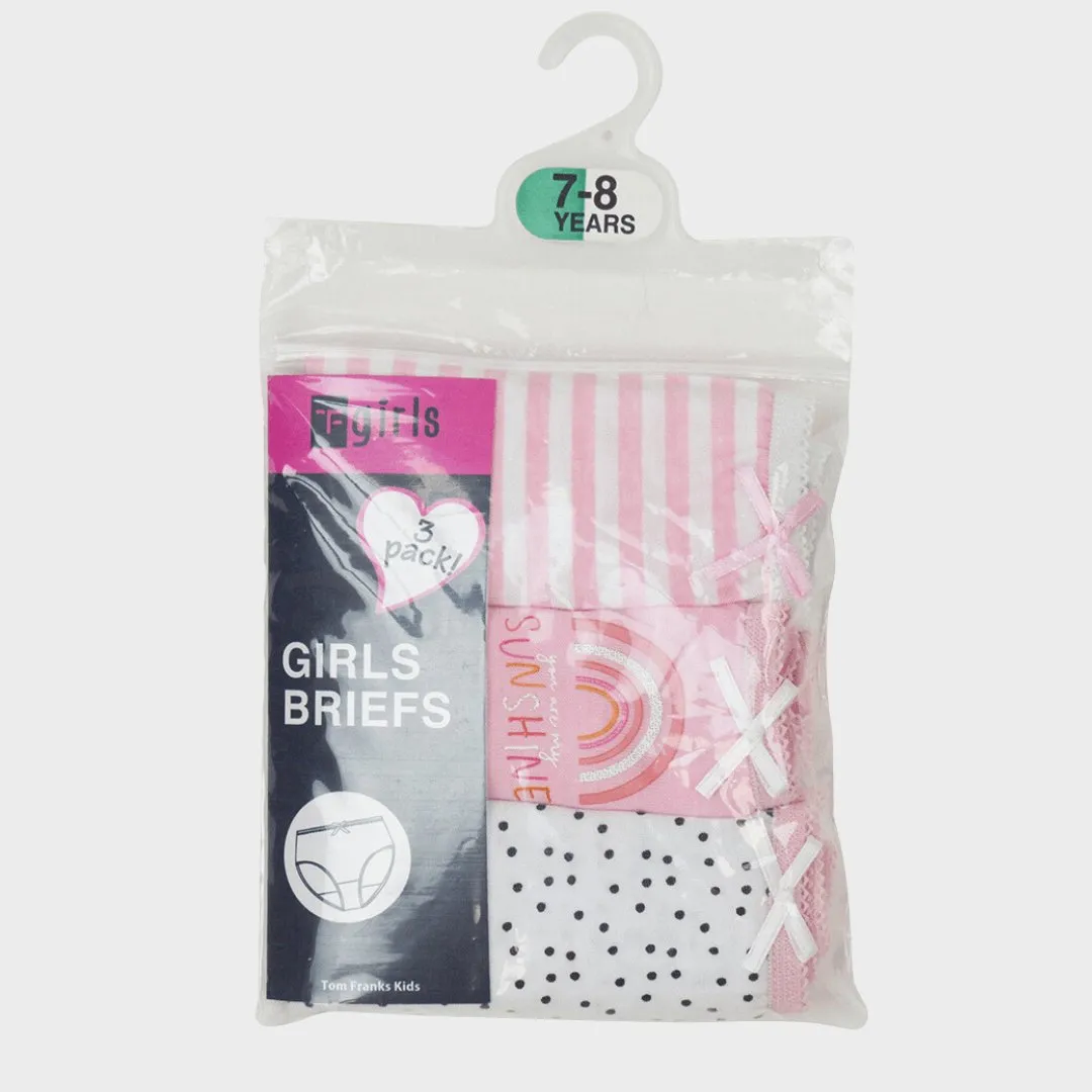 Girls 3 Pack Brief