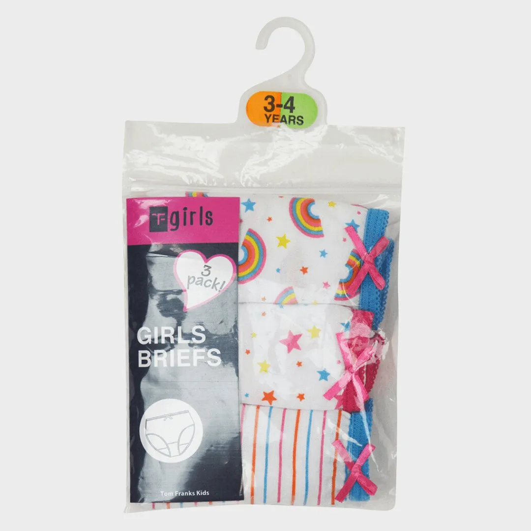 Girls 3 Pack Brief