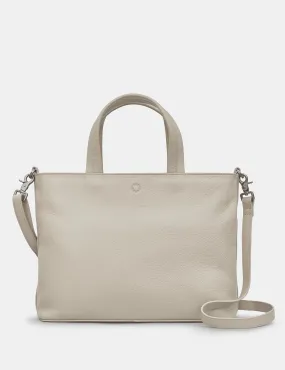 Hampton Warm Grey Leather Multiway Grab Bag