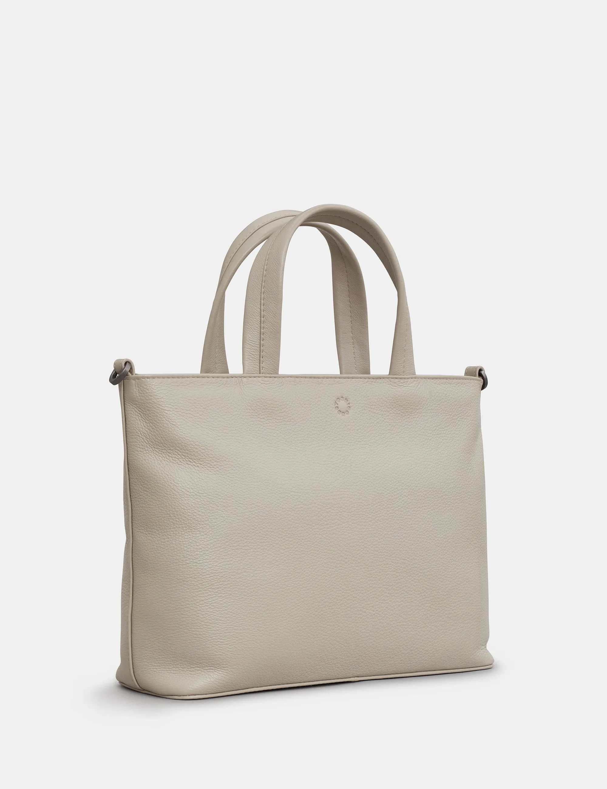 Hampton Warm Grey Leather Multiway Grab Bag