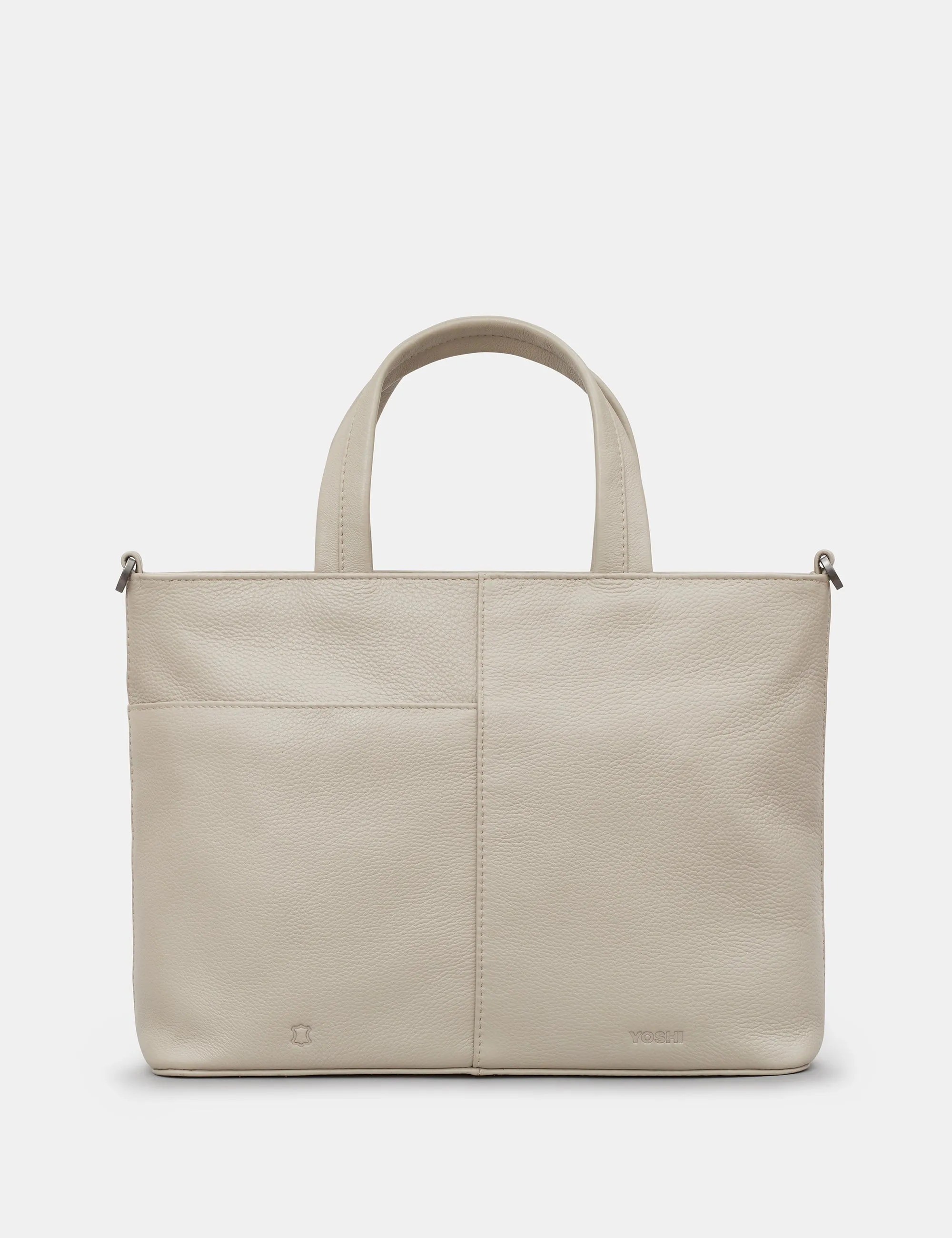 Hampton Warm Grey Leather Multiway Grab Bag