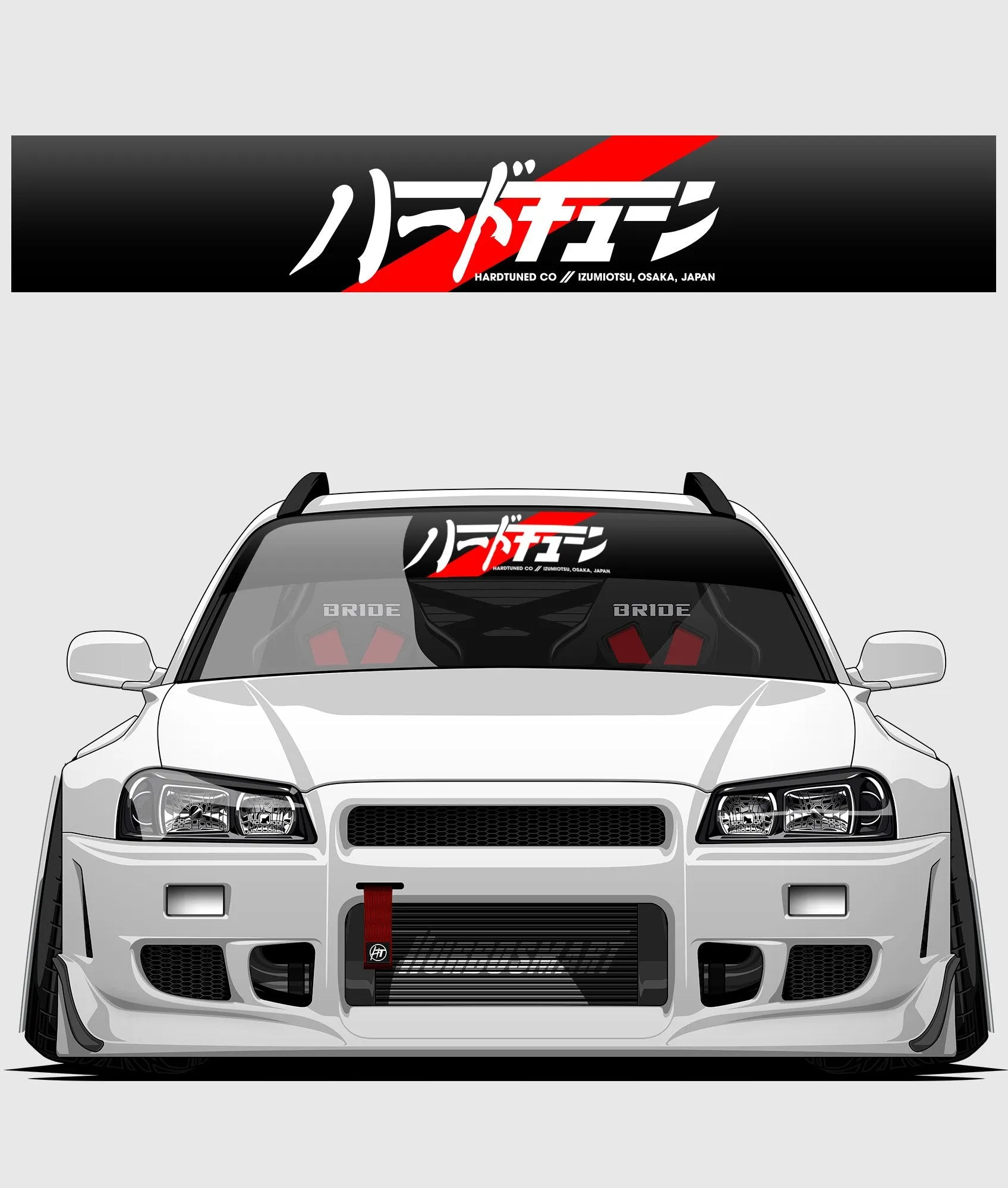 HardTuned Window Banner - JDM Stripe