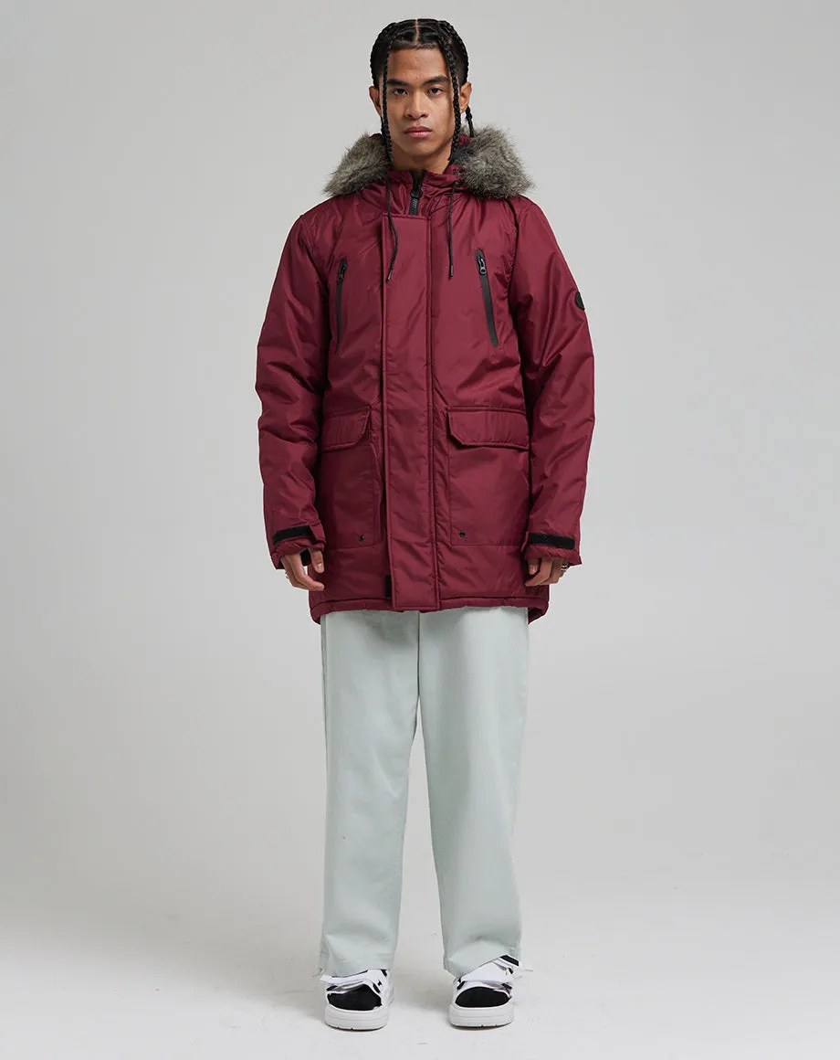 HECTO MEN'S ARTIC PARKA JACKET | BURGUNDY