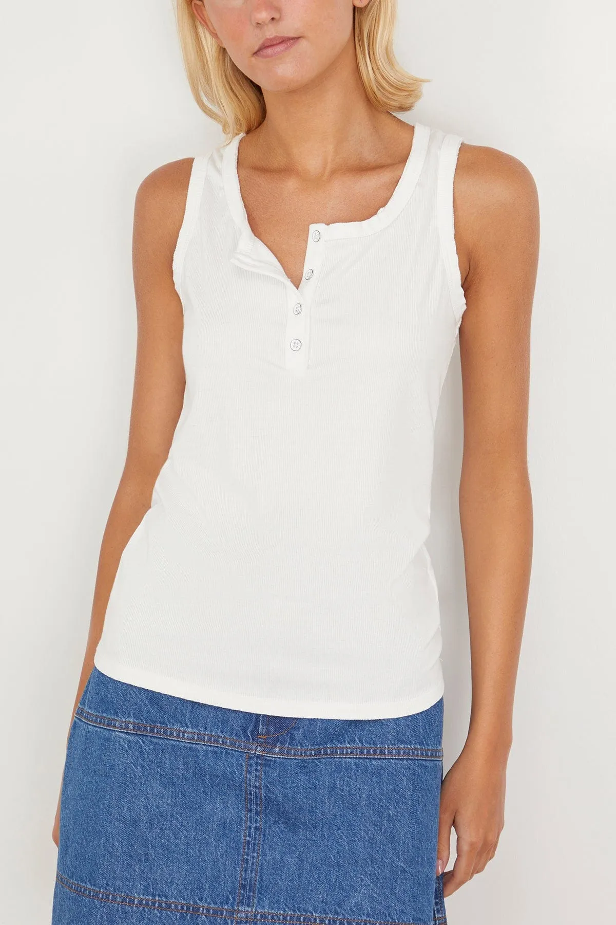 Henley Tank in Ivory