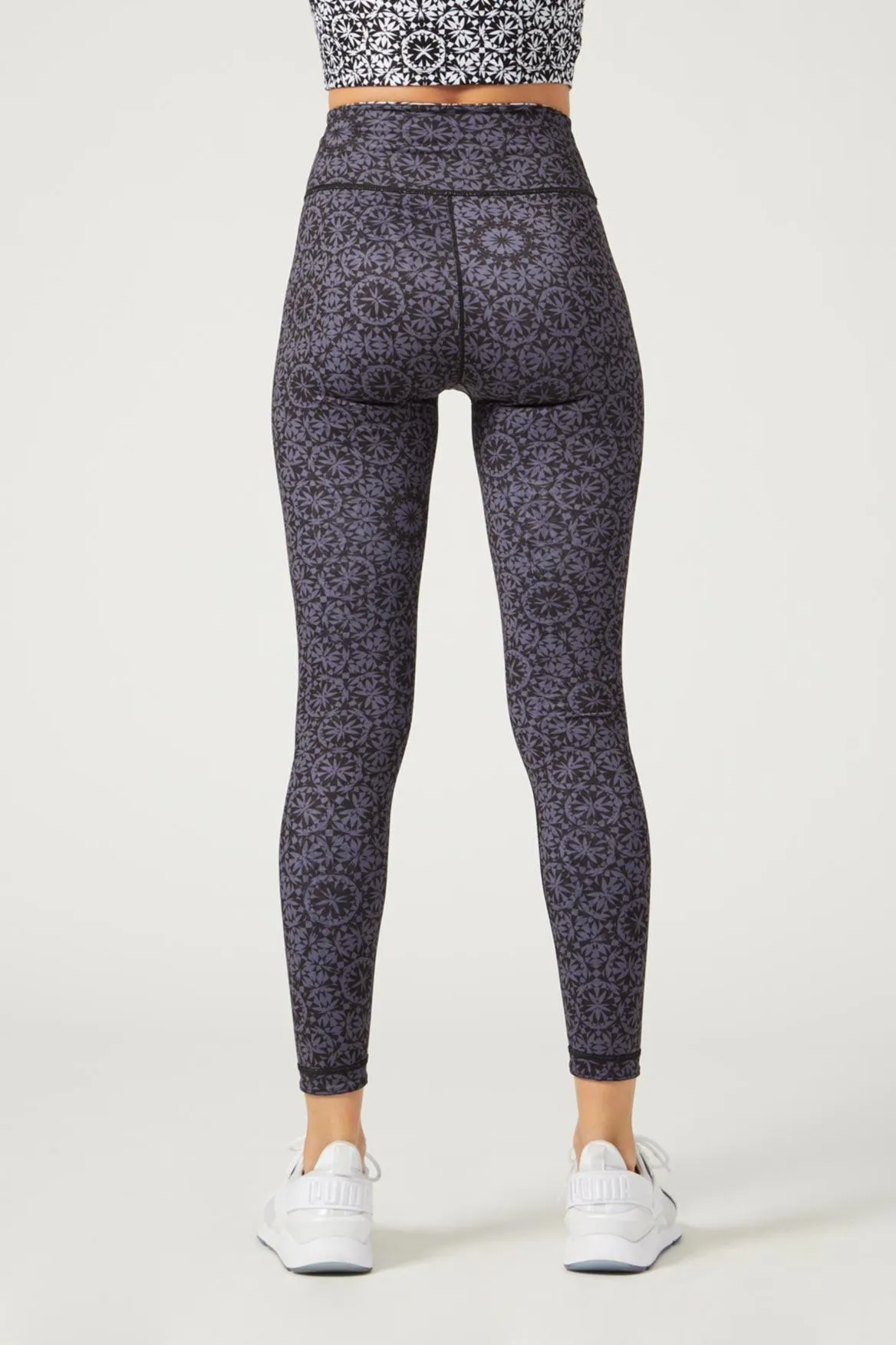 High Waist Reversible Legging Mandala Black