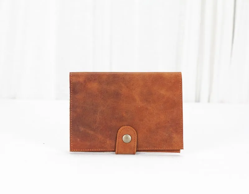 Iole wallet - Brown vintage leather