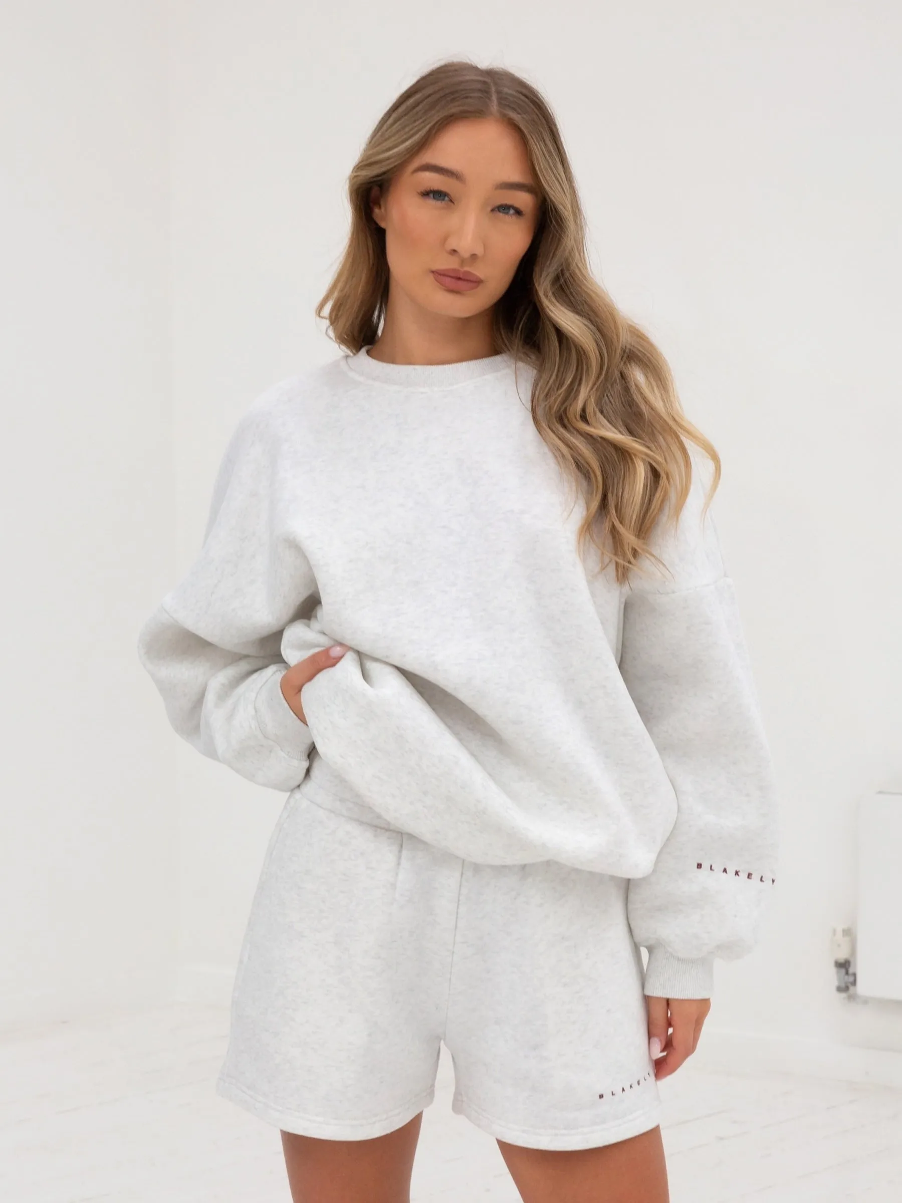 Isabel Oversized Jumper - Marl White & Rust Red